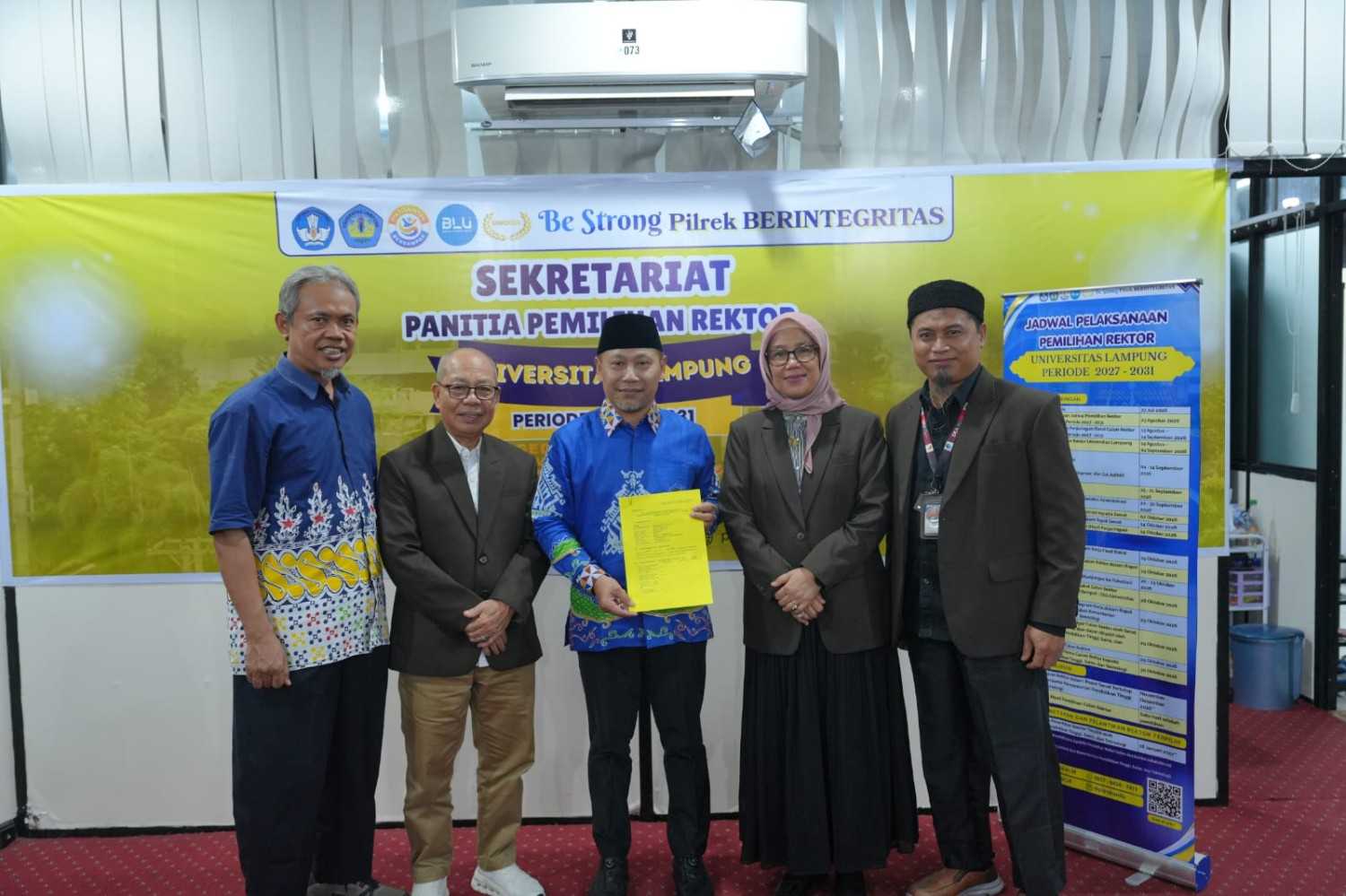 Prof. Warsito Daftar Bakal Calon Rektor Unila, Bawa Pesan Amanah dan Integritas