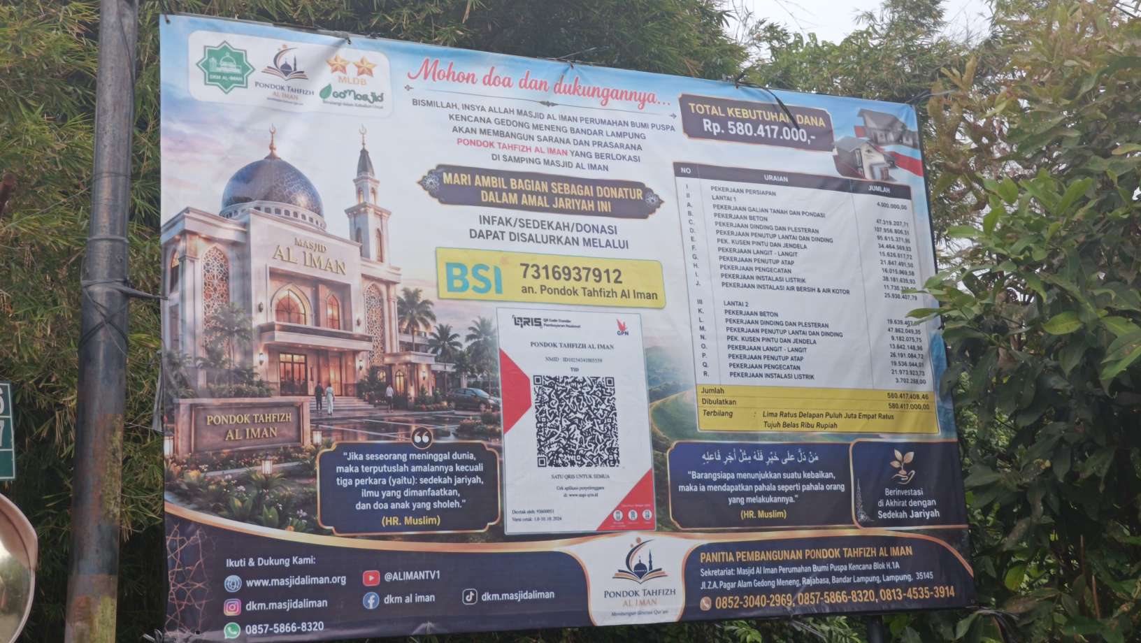 Galang Dukungan Warga, Penasehat DKM Al Iman Rajabasa Dorong Pembangunan Rumah Tahfizh