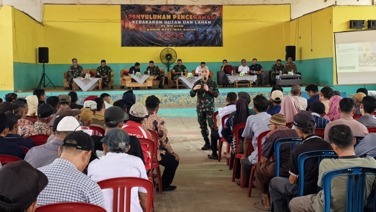 Cegah Karhutla, Pasis Seskoad Edukasi Masyarakat Negeri Agung Way Kanan