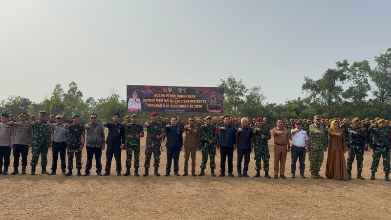 Satgas Pamtas RI-RDTL Yon Armed 15/Cailendra Diberangkatkan, Danlanudad Gatsu Beri Pesan kepada Prajurit